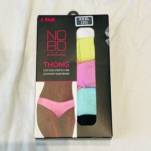 No Boundaries Women's Thong Panties - Multi-Color Pack